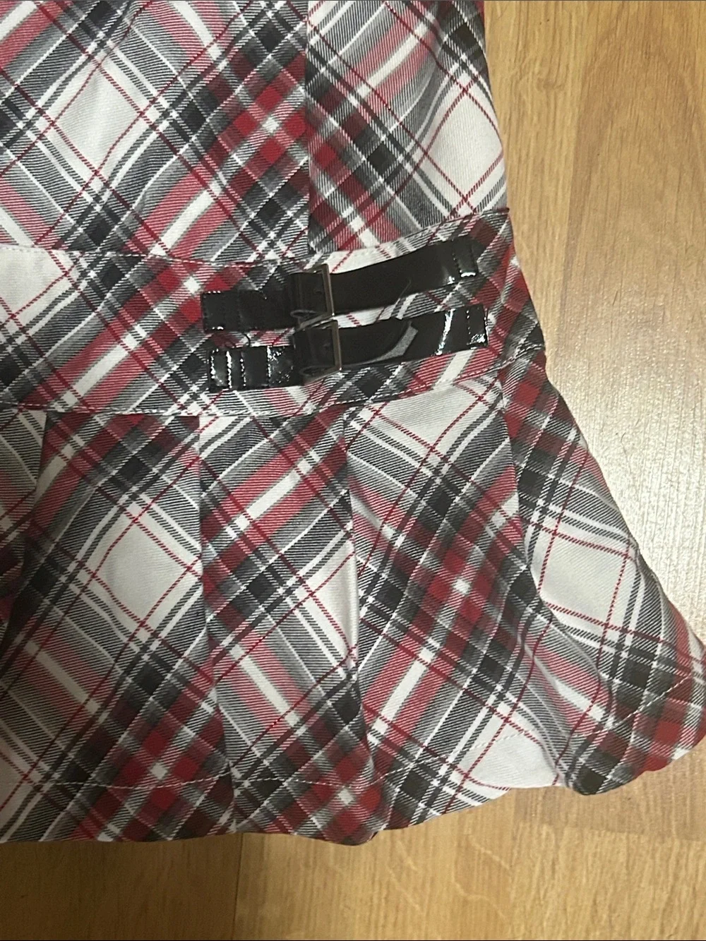 The Children's Place Red, Black & White Plaid Sleeveless Dress Size 4